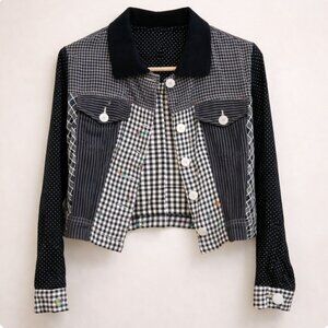 Vintage Patchwork Jacket | Gingham & Ditsy‎ Floral | Cottagecore | Carole Little